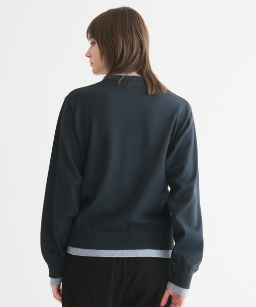 selle glant(セレグランテ)の「LAYERED STYLE HENRY NECK KNIT/レイヤードスタイルヘンリーネックニット(ニット/セーター・メンズ・ブラック×グレー/ネイビー/ブラック×ブルー・SMALL/MEDIUM/LARGE)」の22枚目の写真