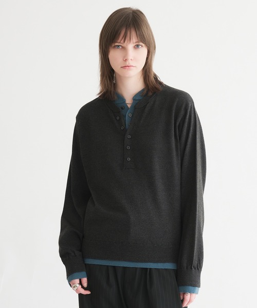 HENLY NECK LOOSE ニット セーター Steven Alan（スティーブンアラン）の「＜Steven Alan＞ KUBO HENLEY