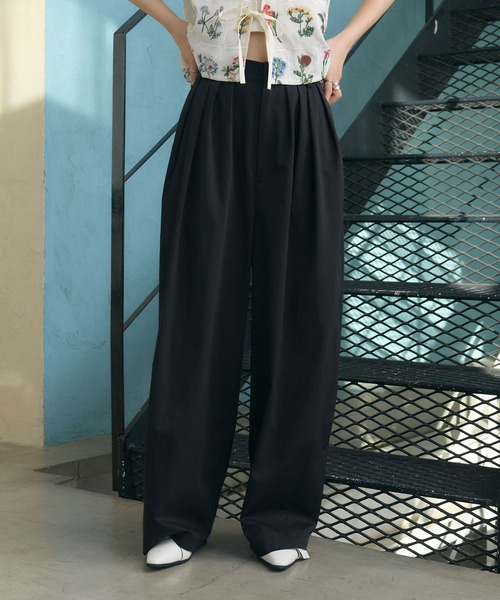 ELLEgirl（エルガール）の「4タックカーブパンツ（その他パンツ・レディース・ライトグレー/ブラック/スモークピンク・M/L）」の2枚目の写真