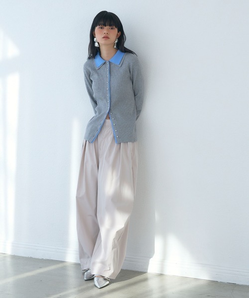 ELLEgirl（エルガール）の「4タックカーブパンツ（その他パンツ・レディース・ライトグレー/ブラック/スモークピンク・M/L）」の7枚目の写真