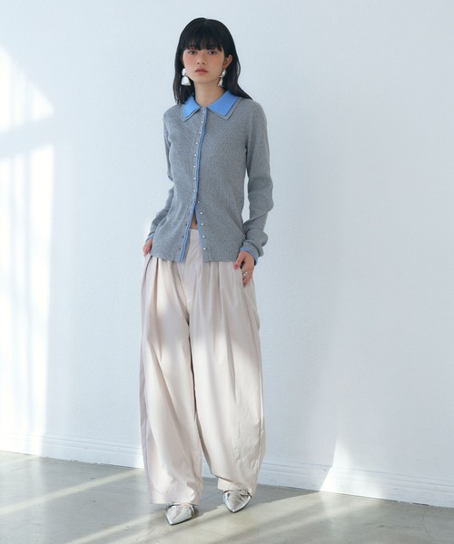 ELLEgirl（エルガール）の「4タックカーブパンツ（その他パンツ・レディース・ライトグレー/ブラック/スモークピンク・M/L）」の6枚目の写真