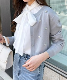 INGNI SOELA（イングソエラ）の「【INGNI　SOELA】ビジュー装飾ニットカーディガン／WEB限定（カーディガン/ボレロ）」