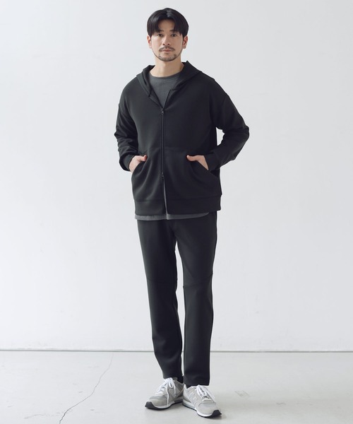 SPU(スプ)の「【セットアップ対応】防シワ・接触冷感・抗ピリング・ウォッシャブル ハイポンチイージーテックパンツ(その他パンツ・メンズ・グレー/杢グレー/グレー系/ブラック/チャコール/ネイビー/ダークブラウン・S/M/L/XL)」の13枚目の写真