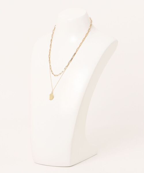 Scrap Book（スクラップブック）の「【Scrap Book】パーツ2連ネックレス（ネックレス・レディース・シルバー/ゴールド・FREE）」の3枚目の写真