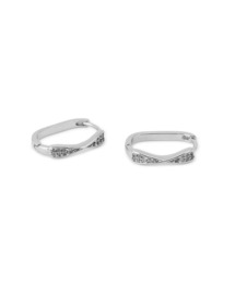 ツイストガラスフープピアス