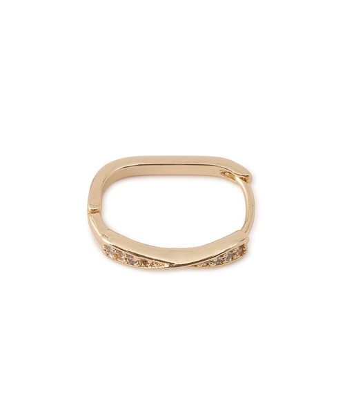 ROPE' PICNIC（ロペピクニック）の「ツイストガラスフープピアス（ピアス（両耳用）・レディース・シルバー/ゴールド・FREE）」の6枚目の写真