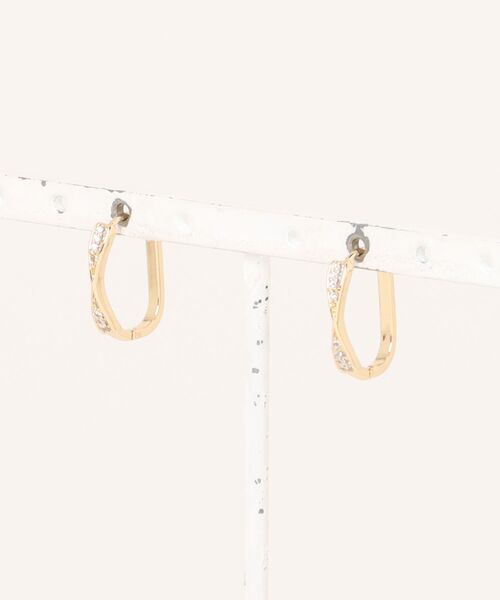 ROPE' PICNIC（ロペピクニック）の「ツイストガラスフープピアス（ピアス（両耳用）・レディース・シルバー/ゴールド・FREE）」の9枚目の写真