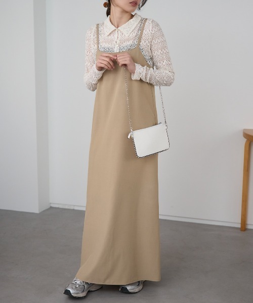 model：163cm / size：F / ベージュ