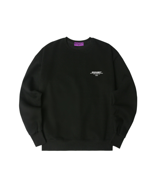 NUHABIT（ニューハビット）の「N/H PAGE LOGO オーバーサイズ 裏起毛 スウェット (GOM4-1NH1007)（スウェット・メンズ・ブラック/アイボリー/ホワイト/ライトグレー/アッシュグレー/ネイビー・MEDIUM/LARGE/X-LARGE）」の4枚目の写真