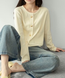 on:nue（オンニュ）の「【on:nue】[着用動画あり！] ゴールド釦ニットカーディガン /2026 SS COLLECTION（カーディガン/ボレロ）」