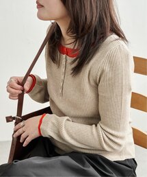 VENCEEXCHANGE（ヴァンスエクスチェンジ）の「12G配色ヘンリープルオーバー（ニット/セーター）」