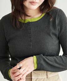 VENCEEXCHANGE（ヴァンスエクスチェンジ）の「12G配色ヘンリープルオーバー（ニット/セーター）」