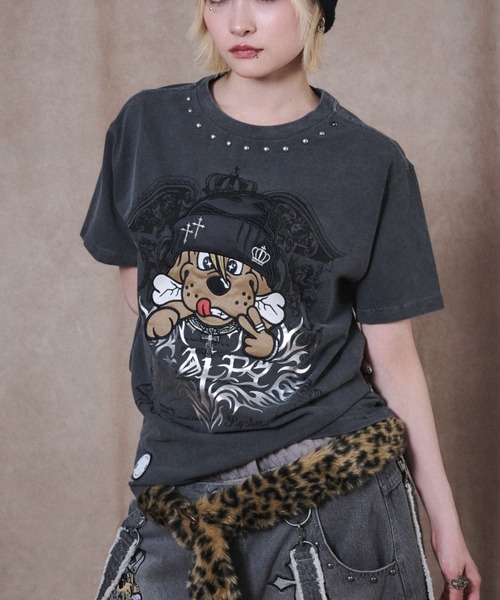 GALFY(ガルフィー)の「【GALFY】爆アゲ↑↑ギラTシャツ / 【ガルフィー】爆アゲ↑↑ギラ半袖Tシャツ(Tシャツ/カットソー・メンズ・ホワイト/ブラック/チャコール・XL/L)」の3枚目の写真