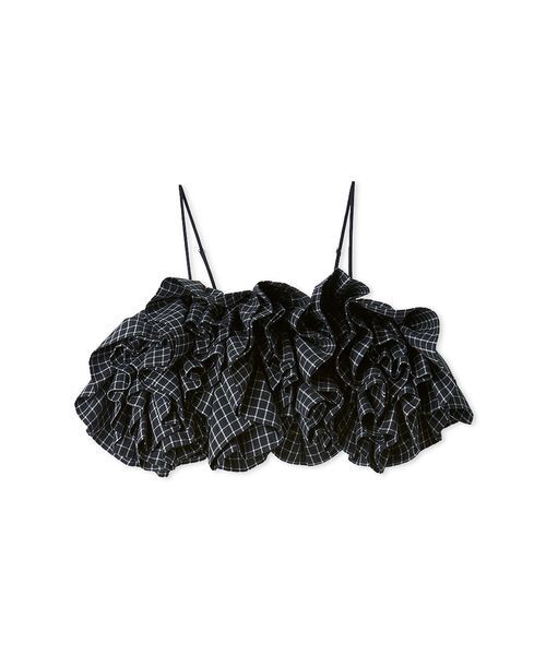 emmi(エミ)の「チェックフリルビスチェ【セットアップ対応】(その他トップス・レディース・サックスブルー/ネイビー・F)」の2枚目の写真