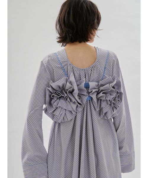 emmi(エミ)の「チェックフリルビスチェ【セットアップ対応】(その他トップス・レディース・サックスブルー/ネイビー・F)」の16枚目の写真