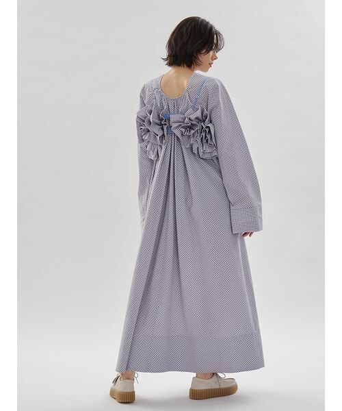 emmi(エミ)の「チェックフリルビスチェ【セットアップ対応】(その他トップス・レディース・サックスブルー/ネイビー・F)」の9枚目の写真