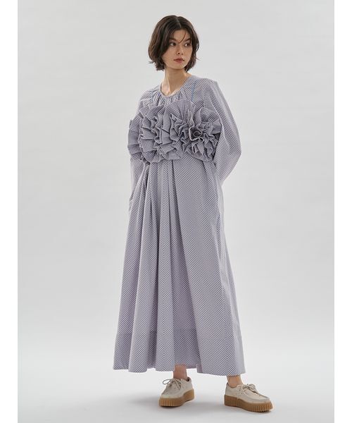 emmi(エミ)の「チェックフリルビスチェ【セットアップ対応】(その他トップス・レディース・サックスブルー/ネイビー・F)」の8枚目の写真