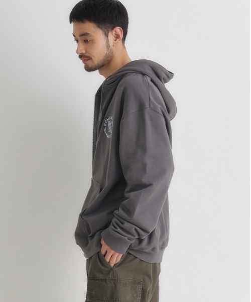 BACK NUMBER（バックナンバー）の「【BACK NUMBER】ワンポイントロゴフルジップパーカー (フーディー / スウェット / シンプル / 羽織り / ルームウェア / 重ね着)（パーカー・メンズ・ホワイト/ダークグレー/ブラック・S/L/XL/M）」の21枚目の写真