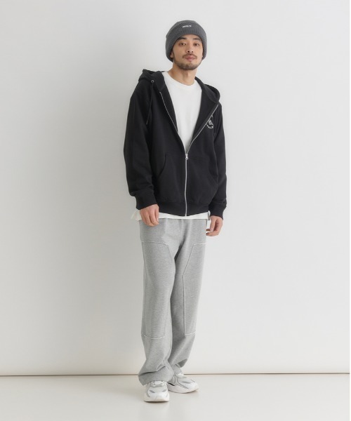 BACK NUMBER（バックナンバー）の「【BACK NUMBER】ワンポイントロゴフルジップパーカー (フーディー / スウェット / シンプル / 羽織り / ルームウェア / 重ね着)（パーカー・メンズ・ホワイト/ダークグレー/ブラック・S/L/XL/M）」の15枚目の写真