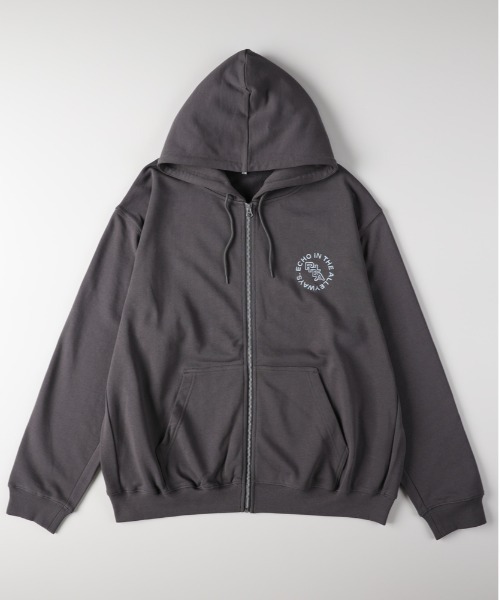 BACK NUMBER（バックナンバー）の「【BACK NUMBER】ワンポイントロゴフルジップパーカー (フーディー / スウェット / シンプル / 羽織り / ルームウェア / 重ね着)（パーカー・メンズ・ホワイト/ダークグレー/ブラック・S/L/XL/M）」の13枚目の写真