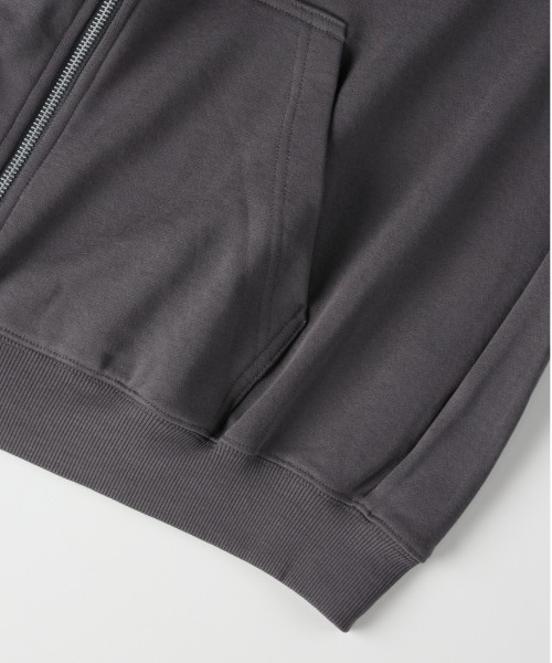 BACK NUMBER（バックナンバー）の「【BACK NUMBER】ワンポイントロゴフルジップパーカー (フーディー / スウェット / シンプル / 羽織り / ルームウェア / 重ね着)（パーカー・メンズ・ホワイト/ダークグレー/ブラック・S/L/XL/M）」の8枚目の写真