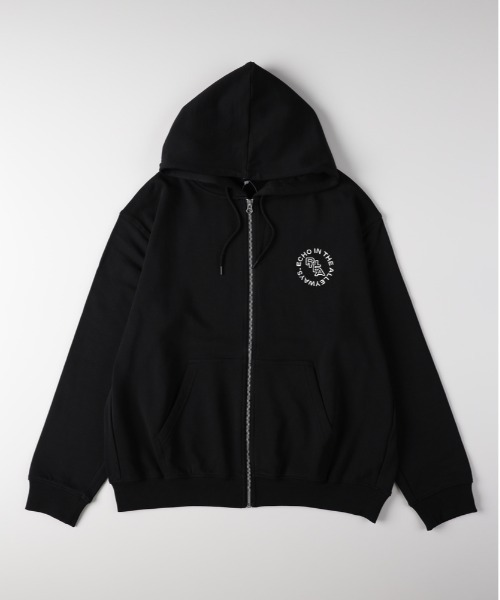 BACK NUMBER（バックナンバー）の「【BACK NUMBER】ワンポイントロゴフルジップパーカー (フーディー / スウェット / シンプル / 羽織り / ルームウェア / 重ね着)（パーカー・メンズ・ホワイト/ダークグレー/ブラック・S/L/XL/M）」の4枚目の写真