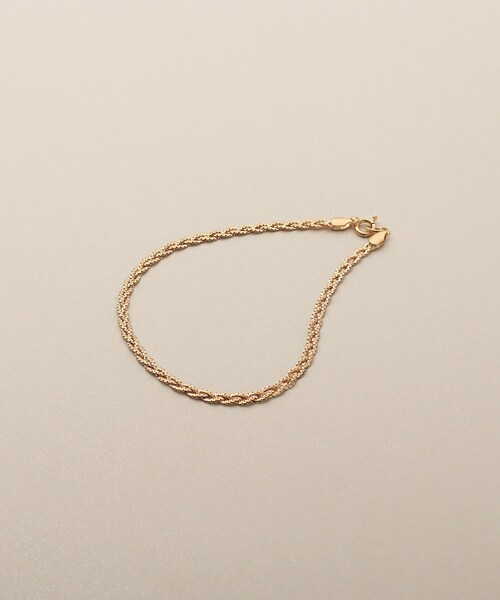 COCOSHNIK（ココシュニック）の「K18ベネフラット三つ編み ブレスレット（ブレスレット・レディース・イエローゴールド・17）」の2枚目の写真