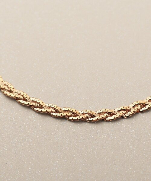 COCOSHNIK（ココシュニック）の「K18ベネフラット三つ編み ブレスレット（ブレスレット・レディース・イエローゴールド・17）」の3枚目の写真