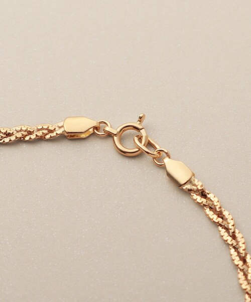 COCOSHNIK（ココシュニック）の「K18ベネフラット三つ編み ブレスレット（ブレスレット・レディース・イエローゴールド・17）」の4枚目の写真