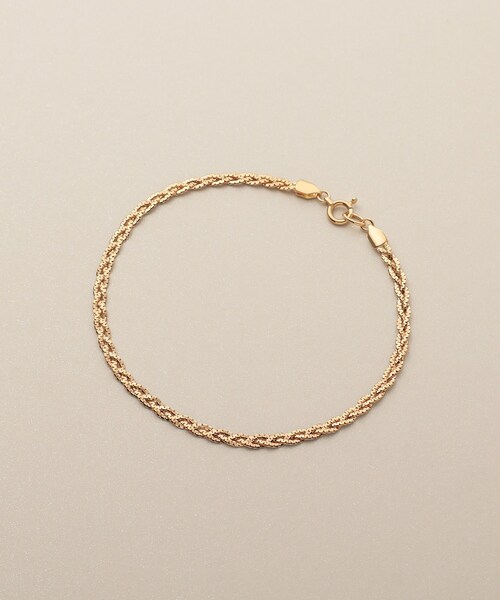 COCOSHNIK（ココシュニック）の「K18ベネフラット三つ編み ブレスレット（ブレスレット・レディース・イエローゴールド・17）」の5枚目の写真