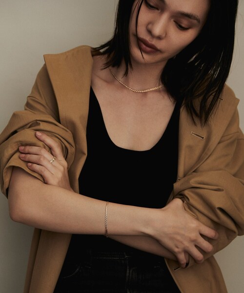 COCOSHNIK（ココシュニック）の「K18ベネフラット三つ編み ブレスレット（ブレスレット・レディース・イエローゴールド・17）」の7枚目の写真