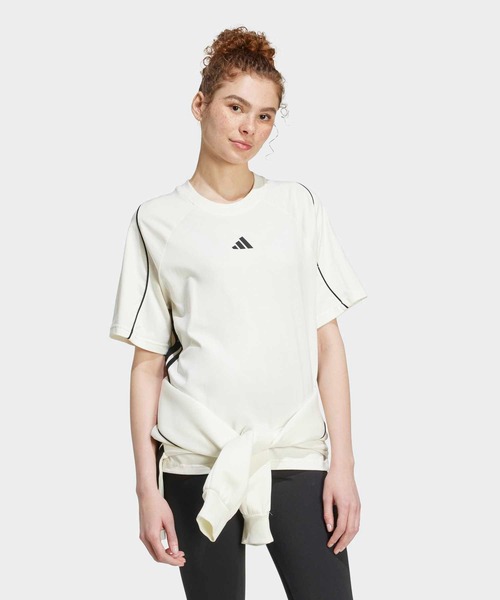 adidas(アディダス)の「スタジアム スリーストライプス Tシャツ / アディダス adidas(Tシャツ/カットソー・レディース・ホワイト・MEDIUM/LARGE/X-LARGE/SMALL/XX-LARGE/X-SMALL)」の5枚目の写真
