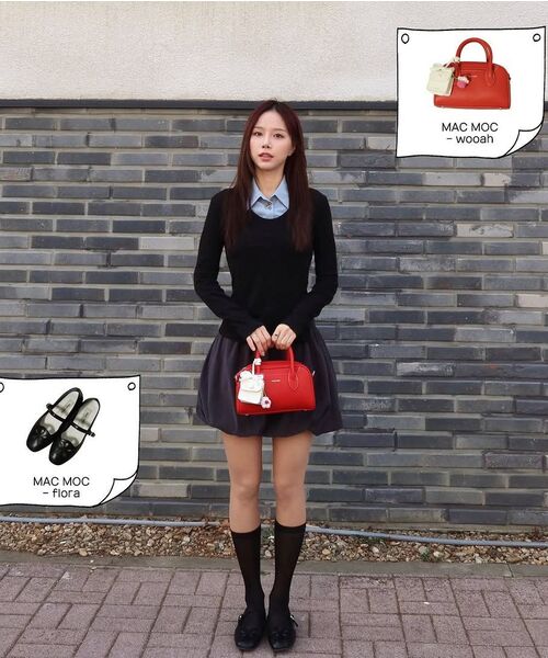 MAC MOC(マックモック)の「フローラ スクエアトーフラワーメリージェンプラット_4カラー(バレエシューズ・レディース・ブラック/シルバー/ホワイト/イエロー・22.5cm/23.5cm/23cm/24.5cm/24cm/25cm)」の7枚目の写真