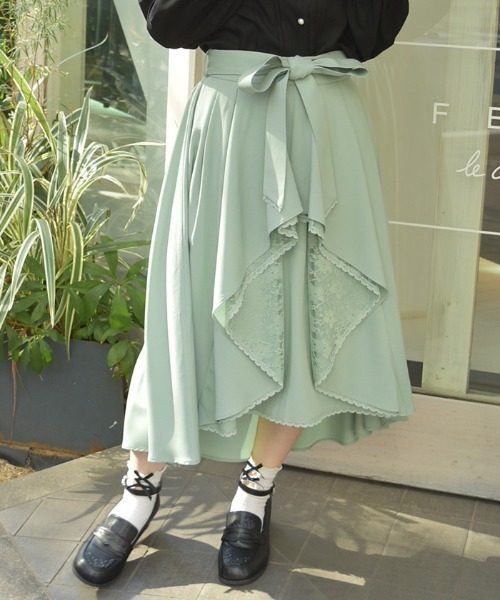 レース×フリルスカート（スカート）｜axes femme（アクシーズファム