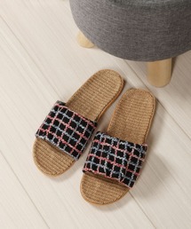 studio CLIP（スタディオクリップ）の「格子ジャガードスリッパ（ルームシューズ/スリッパ）」