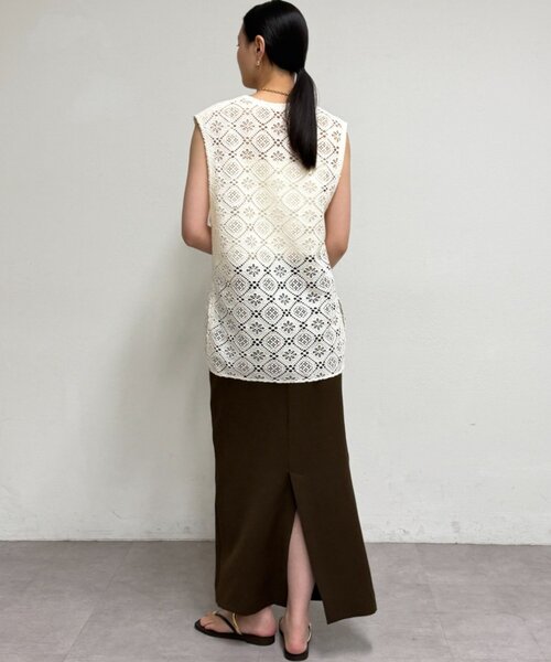 LOUNGEDRESS（ラウンジドレス）の「レースジレ（ベスト・レディース・オフホワイト/ブラック・FREE）」の5枚目の写真