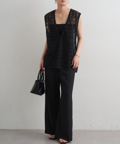 LOUNGEDRESS（ラウンジドレス）の「レースジレ（ベスト・レディース・オフホワイト/ブラック・FREE）」の12枚目の写真