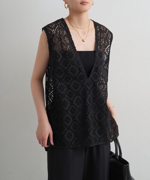 LOUNGEDRESS（ラウンジドレス）の「レースジレ（ベスト・レディース・オフホワイト/ブラック・FREE）」の15枚目の写真