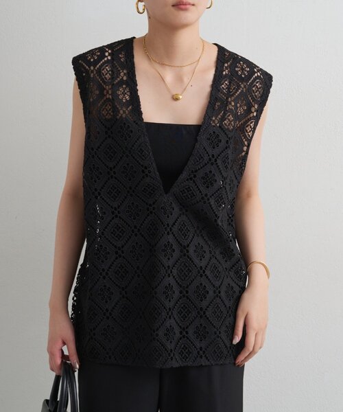 LOUNGEDRESS（ラウンジドレス）の「レースジレ（ベスト・レディース・オフホワイト/ブラック・FREE）」の16枚目の写真