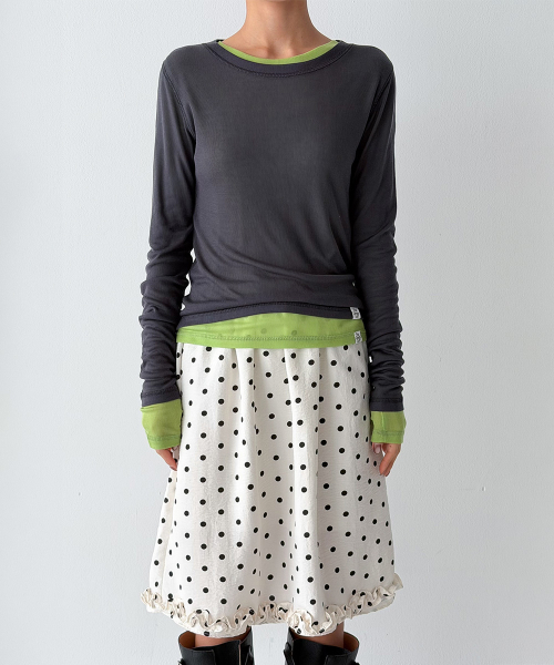 THE GREEN LAB（ザグリーンラボ）の「ソフトテンセルエアリー ロングスリーブ [ネイビー]（Tシャツ/カットソー・レディース・その他・FREE）」の4枚目の写真
