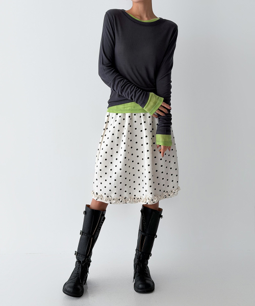 THE GREEN LAB（ザグリーンラボ）の「ソフトテンセルエアリー ロングスリーブ [ネイビー]（Tシャツ/カットソー・レディース・その他・FREE）」の10枚目の写真