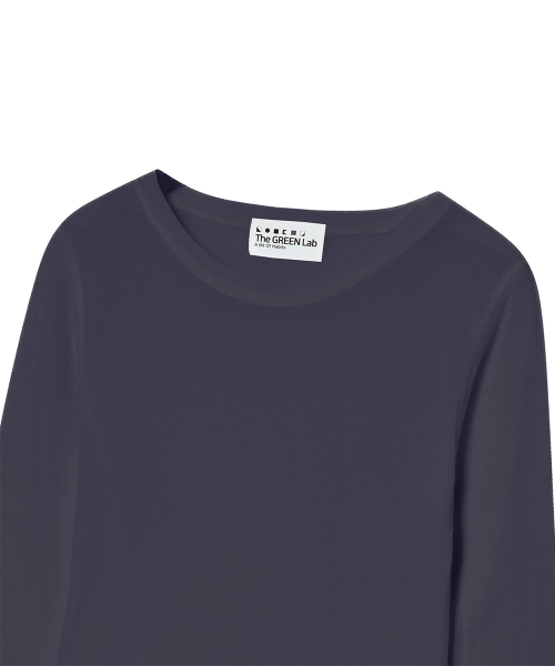 THE GREEN LAB（ザグリーンラボ）の「ソフトテンセルエアリー ロングスリーブ [ネイビー]（Tシャツ/カットソー・レディース・その他・FREE）」の13枚目の写真