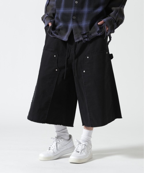 BEAVER（ビーバー）の「B omnivore/ビーオムニボー　W KNEE SHORTS RIP STOP ダブルニーショーツリップストップ（その他パンツ・メンズ・ブラック/カモフラージュ・L/M）」の2枚目の写真