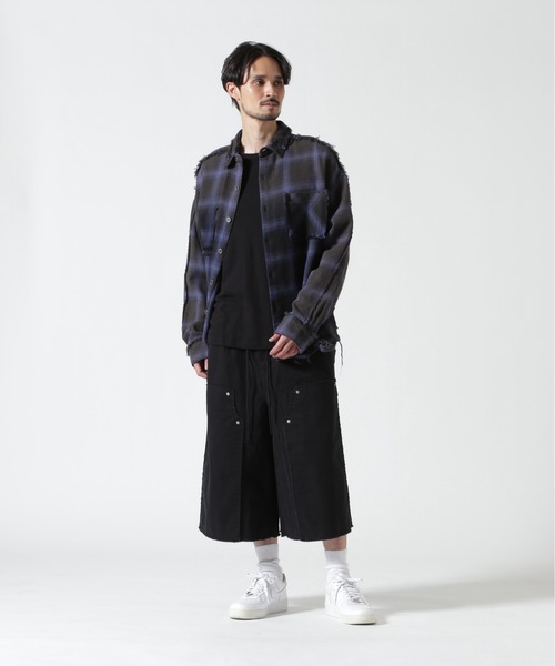 BEAVER（ビーバー）の「B omnivore/ビーオムニボー　W KNEE SHORTS RIP STOP ダブルニーショーツリップストップ（その他パンツ・メンズ・ブラック/カモフラージュ・L/M）」の12枚目の写真