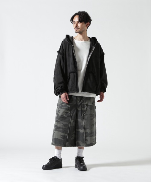 BEAVER（ビーバー）の「B omnivore/ビーオムニボー　W KNEE SHORTS RIP STOP ダブルニーショーツリップストップ（その他パンツ・メンズ・ブラック/カモフラージュ・L/M）」の18枚目の写真