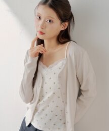 花柄キャミ+カーディガンセット