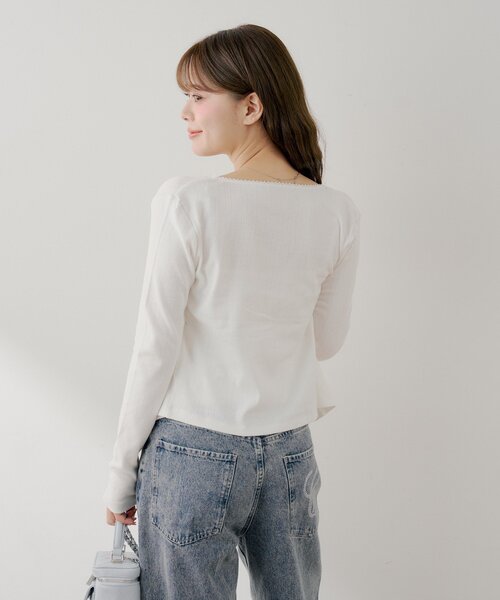 Chico(チコ)の「花柄キャミ+カーディガンセット(Tシャツ/カットソー・レディース・アイボリー/ブラック/ブルー/ピンク・FREE)」の12枚目の写真