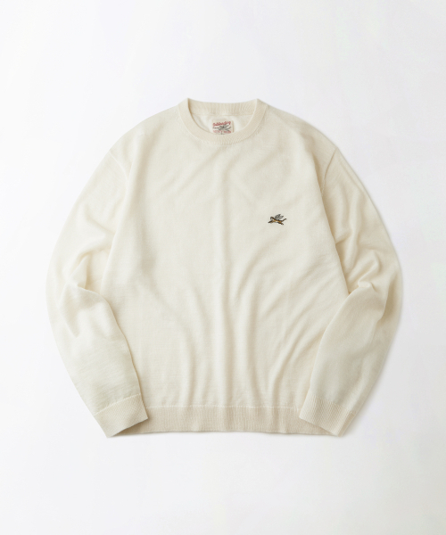 MIGHTY TIGER WOOL CREW NECK KNIT_IVORY