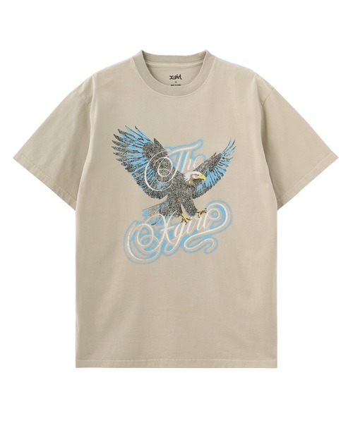 X-girl(エックスガール)の「FADED EAGLE S/S TEE(Tシャツ/カットソー・レディース・ブラック/ベージュ・S/M/L/XL)」の2枚目の写真