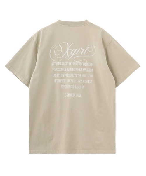 X-girl(エックスガール)の「FADED EAGLE S/S TEE(Tシャツ/カットソー・レディース・ブラック/ベージュ・S/M/L/XL)」の6枚目の写真